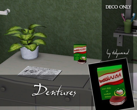 Sims 3 — Elder Clutter Dentures by tdyannd — by tdyannd for TSR