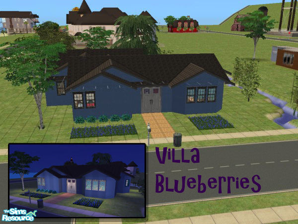 Sims 2 — Villa Blueberries by tzanet — No CC