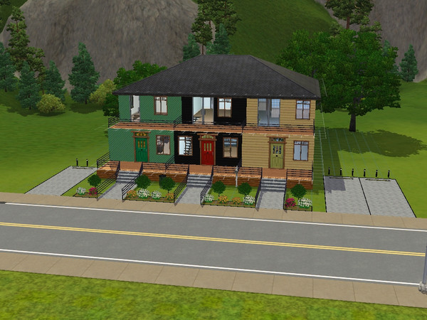 Sims 3 — Mountians Appartments by confused_claire — 3 Apartments for your sims! App1- 2 beds/1 bathroom App2- open plan