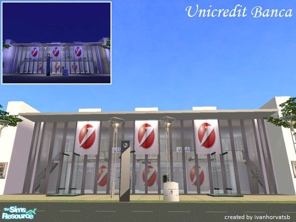 Sims 2 — UNICREDIT BANCA by ivanhorvatsb — UNICREDIT BANCA; Complete it furnishing and decorating