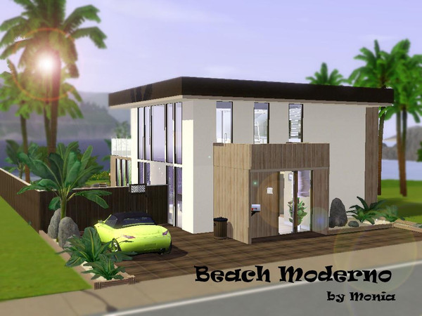 Sims 3 — Beach Moderno by monikaparus — This modern and cozy house is perfect to suit single sim or a couple. The loft