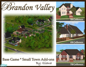 Sims 2 — Brandon Valley Add-ons - Small Town Set by Illiana — Full of charm and character, these 3 new additions to