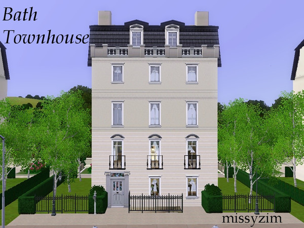 Sims 3 — Bath Townhouse by missyzim — This is the Elliot townhouse in Bath, England from the 1995 version of Persuasion.