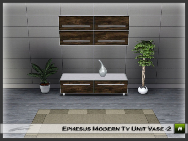 Sims 3 — Ephesus Modern Tv Unit Vase -2 by denizzo_ist — New Mesh, 1 recolorable part and 6 variations Can be used on