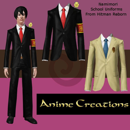 Sims 3 — Namimori School Uniforms (Male) From Katekyo Hitman Reborn by ProwlerTylo — Katekyo Hitman Reborn School