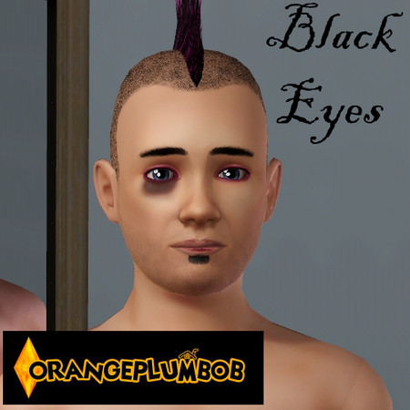 Sims 3 — Black Left Eye by OrangePlumbob — Does your sims get into fights? Need to show how bad they really got injured?