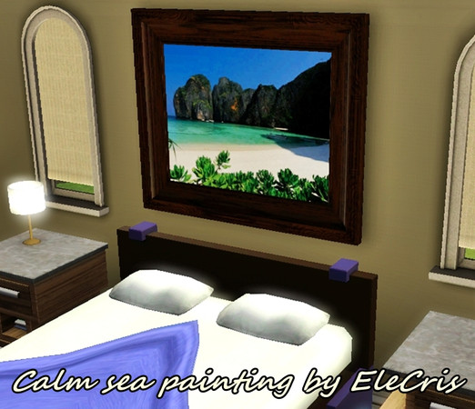 Sims 3 — Calm sea painting by EleCris by EleCris — Calm sea painting Comes in all frames Enjoy!!!