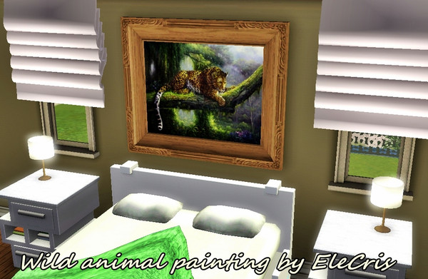 Sims 3 — Wild animal painting by EleCris by EleCris — Wild animal painting Comes in all frames Enjoy!!!