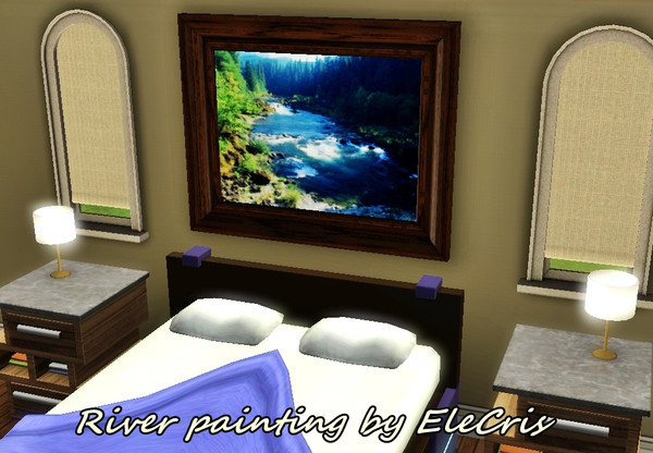 Sims 3 — River painting by EleCris by EleCris — River painting Comes in all frames Enjoy!!!