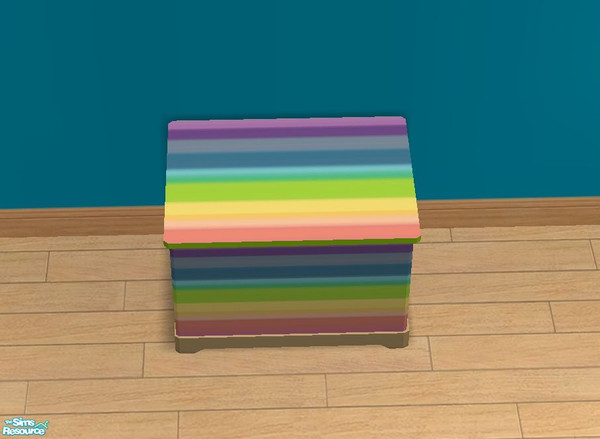 Sims 2 — Care Bear Nursery - Care Bear Nursery Toybox by basketballgirl_35 — Striped toybox to match my Care Bear