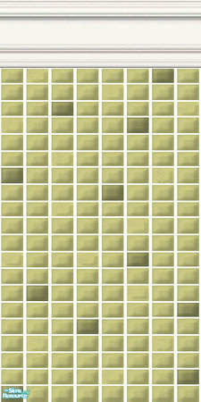 Sims 2 — Green Mini Tiles - Fresh Mini Tiles by HollyChappell — Walls covered with mini tiles in relaxing and