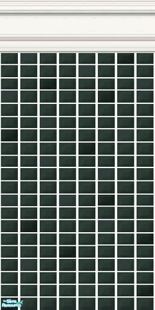 Sims 2 — Green Mini Tiles - Hunter Green Mini Tiles by HollyChappell — Walls covered with mini tiles in relaxing and