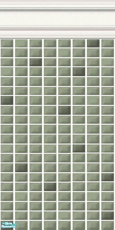 Sims 2 — Green Mini Tiles - Pathway Mini Tiles by HollyChappell — Walls covered with mini tiles in relaxing and
