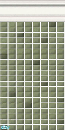 Sims 2 — Green Mini Tiles - Valley Mini Tiles by HollyChappell — Walls covered with mini tiles in relaxing and