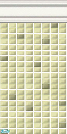 Sims 2 — Green Mini Tiles - Bitter Mini Tiles by HollyChappell — Walls covered with mini tiles in relaxing and