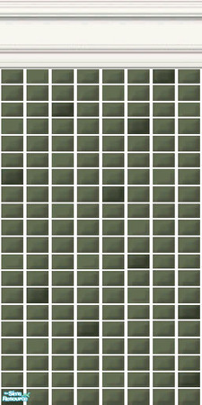 Sims 2 — Green Mini Tiles - Camouflage Mini Tiles by HollyChappell — Walls covered with mini tiles in relaxing and