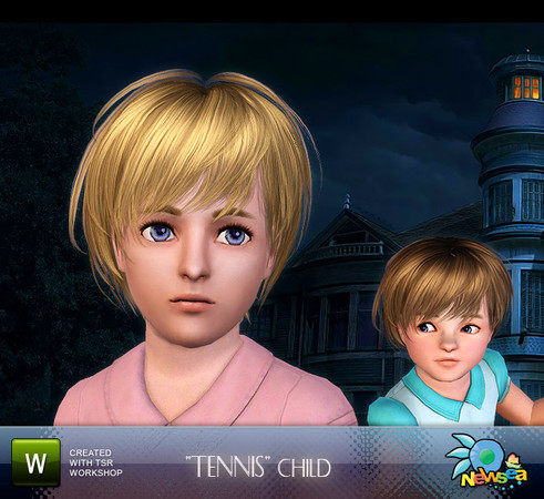 Sims 3 — Newsea Tennis Child Hairstyle by newsea — This hairstyle by YU is for male and female. Works for child. All