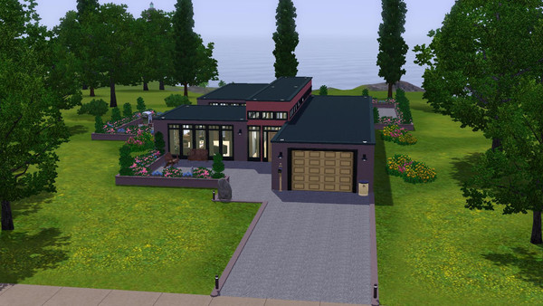 Sims 3 — Larazui - 3br, 2ba by Flexina — Nice familyhome with a garage for one car, kitchen, familyroom, dining area,