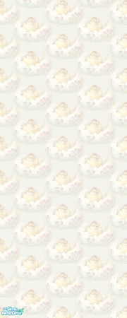 Sims 2 — Easter specialty wallpaper - AL - Chicks by 71robert13 — New born chicks still cradled in their shell nestled