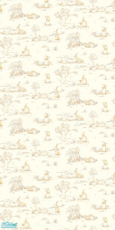 Sims 2 — Easter specialty wallpaper - Bunnies - Gold by 71robert13 — Playfull golden bunnies romping in the meadows.