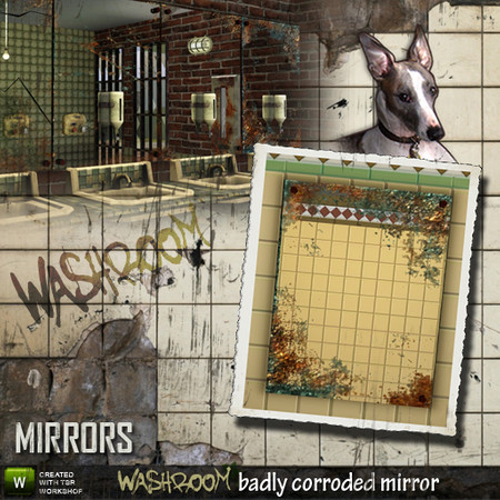 Sims 3 — Corroded Mirror by Cyclonesue — Rusty, but the owner is too much of a cheapskate to put a new one in its place.