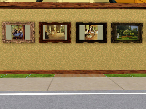 Sims 3 — PaintingMonet by yayachan — Paintings featuring Monet and D&amp;egrave;gas pictures. In one file various
