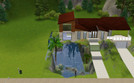Sims 3 — Waterfall retreat by jenomi — My first attempt at more interesting architecture. The house is designed for