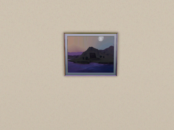 Sims 3 — Painting Landscape Eygpt3 AbuSimbel Moon by Peachybitz1 — Painting Landscape Eygpt3 AbuSimbel Moon
