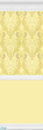 Sims 2 — Mellow Yellow Wallpaper 3 by ziggy28 — A set of 4 wallpapers in a mellow yellow pattern