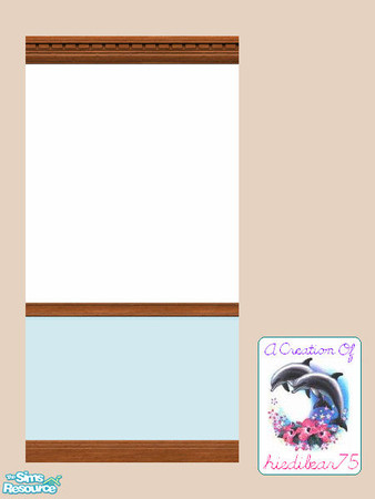 Sims 2 — Daisy Easter Blue Plain HB75 @TSR $1 by hiedibear75 — Happy Easter! This wall is sure to brighten your Sims\'