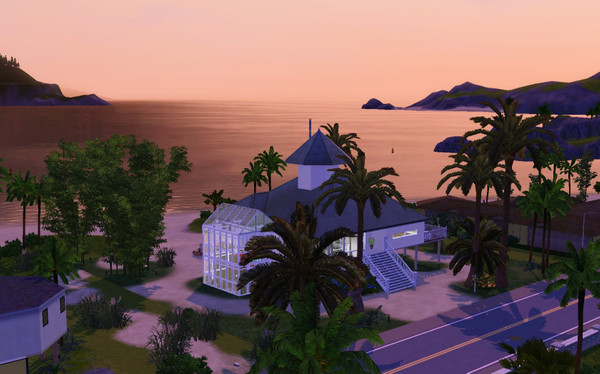 Sims 3 — Breeze by francien — Beautiful beachhouse with private beach~large living with fireplace~kitchen~dining~two