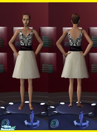 Sims 2 — short formal dress by Haziem — A pretty dress which could be used as a bridesmaid dress or in a wedding