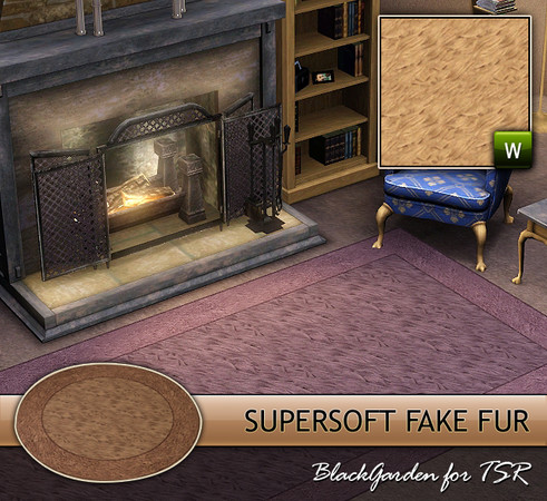 Sims 3 — Supersoft Fake Fur by BlackGarden — A soft but cheap fake fur pattern. Also available in a larger/thicker pile,
