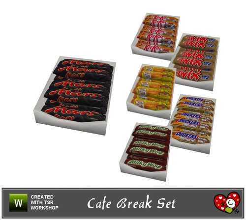 Sims 3 — Cafe Break Set_Counter Display_3 by mensure — Cafe Break Set_Counter Display_3. Recolorable six variations. It's