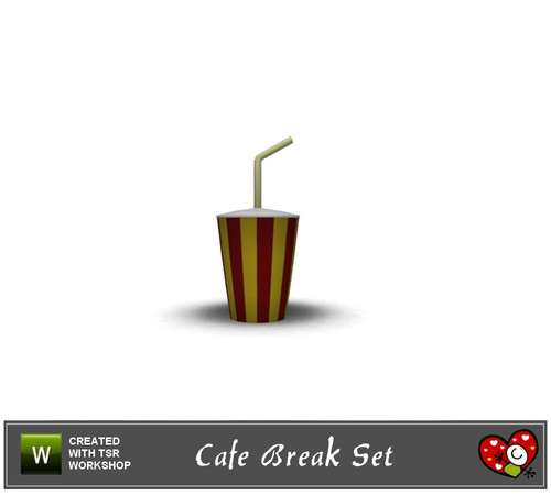 Sims 3 — Cafe Break Set_Paper Glass by mensure — Cafe Break Set_Paper Glass by mensure. Recolorable three parts. You can