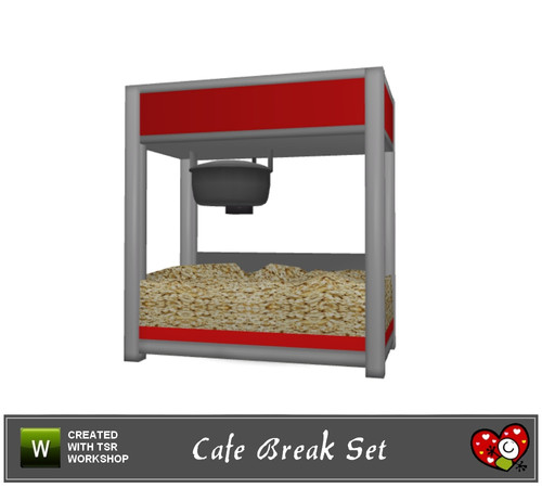 Sims 3 — Cafe Break Set_Popcorn Machine by mensure — Cafe Break Set_Popcorn Machine by mensure. Recolorable three parts.