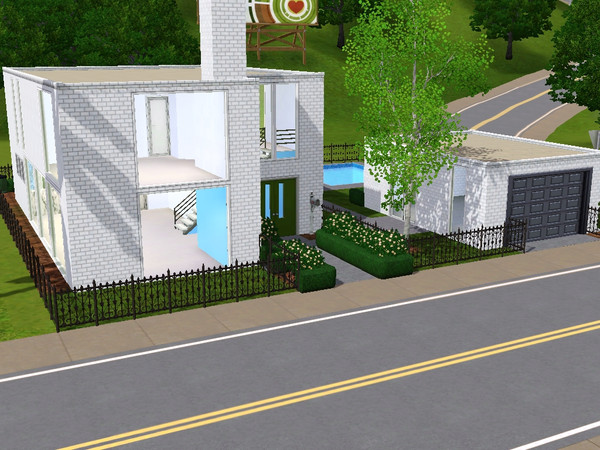 Sims 3 — Farrah Lane by skagrl7250 — 2 bedrooms, 2 bathrooms, office, living room, family room, garage, pool.