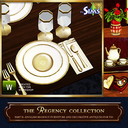 Sims 3 — Cashcraft's Regency Placesetting by Cashcraft — A beautiful, fine bone china placesetting, only the best for