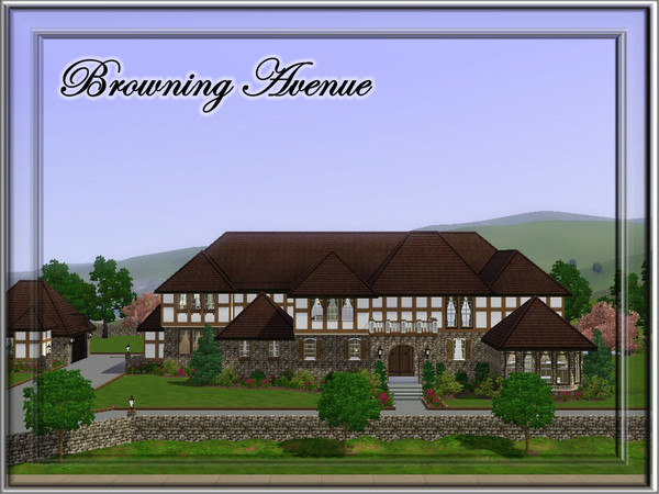 Sims 3 — Browning Avenue by JCIssette — This rustic looking country estate has that old world charm suited for your more
