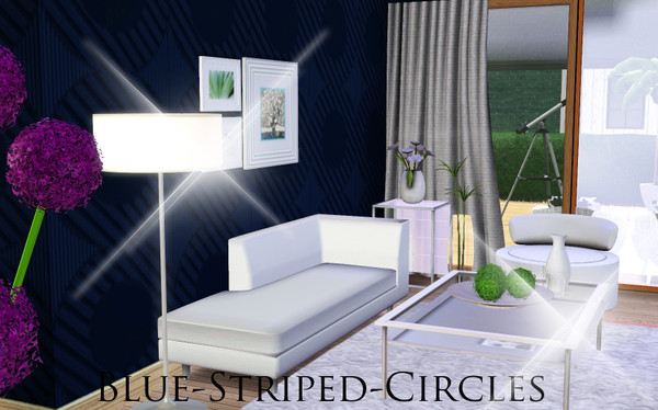 Sims 3 — Blue-Striped-Circles by TSR Archive — Pattern