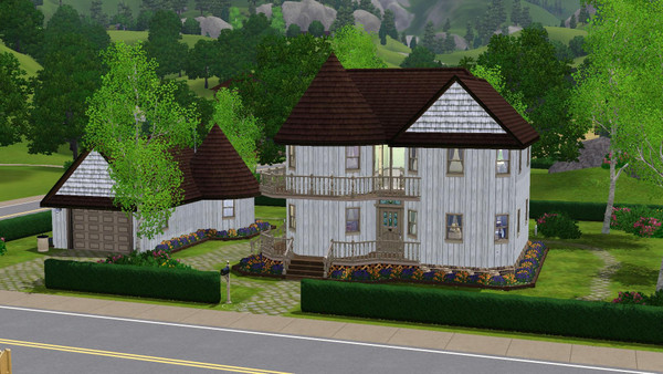 Sims 3 — Starlet - 2br, 1.5ba by Flexina — A small family home with a big garden. Kitchen and livingroom, one car garage,