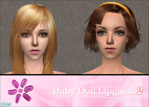 Sims 2 — Baby Doll - Lipgloss 2 by monkey6758 — 