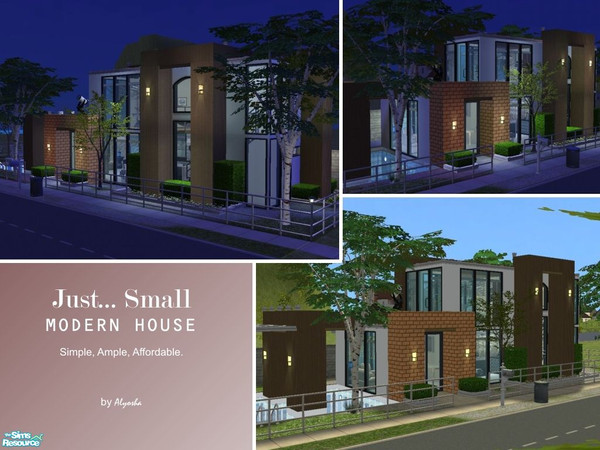 Sims 2 — Just... Small. A Modern House by Alyosha — Title says it all... Just Small. This is the smallest of my modern
