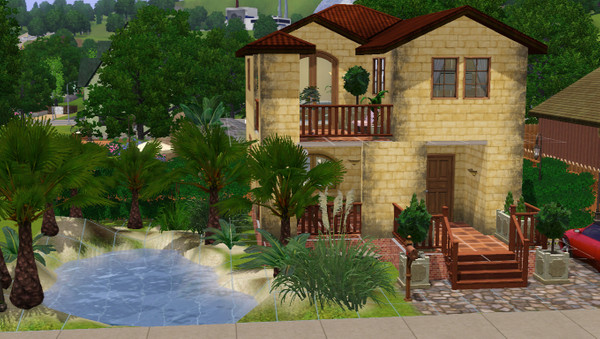 Sims 3 — Mediterranean Villa by alikat2k — Based on the Mediterranean Townhouse, this two level villa has been given a
