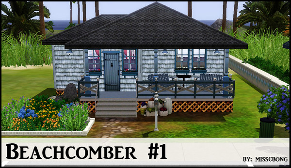 Sims 3 — Beachcomber #1 by miss_c_bong — This one bedroom, one bathroom house is filled with beachside charm, cool