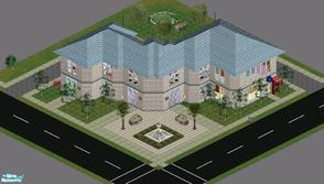 Sims 1 — Sweet Streets: Care Time Hospital by diamondnell — This \"vanilla\" series of houses and community
