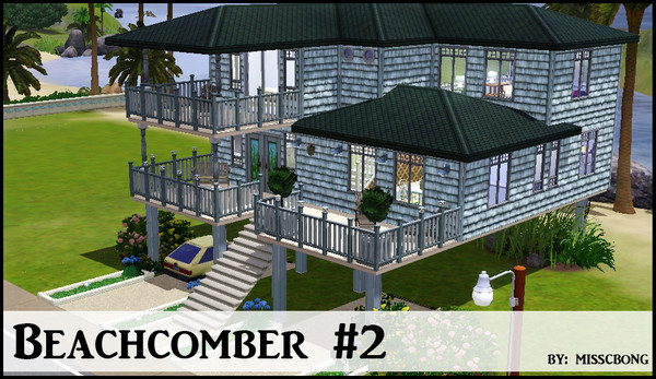 Sims 3 — Beachcomber #2 by miss_c_bong — This is a sea side house built on stilts to keep safe during the flooding