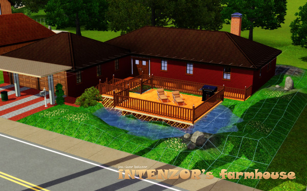 Sims 3 — Farmhouse platform v1 by iNTENZOR — A little farmhouse in the city of riverview. 