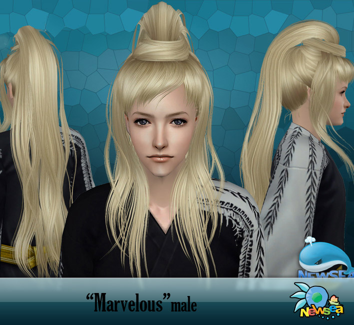 The Sims Resource - NewSea Hair YU030m marvelous