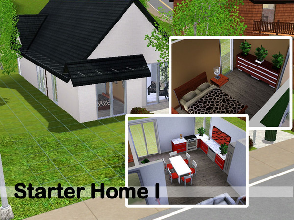 Sims 3 — Starter Home I by Jolien_007 — This is a Starter Home with 2 bedrooms, 1 bathroom. Have fun!